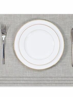 Grey and White Placemats (4)